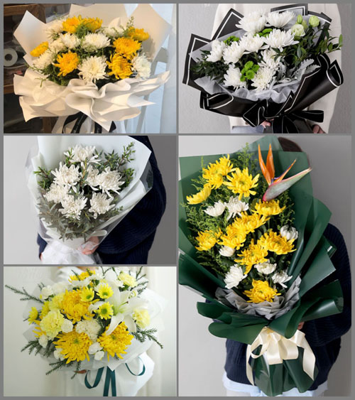 山东莱芜莱城区雪野镇北栾宫村白事花束代送